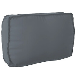 vidaXL Coussin Palette Dossier Anthracite 70x40x12 cm