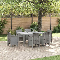 vidaXL Table de jardin pour repas Gris clair 150 x 100 x 73 cm
