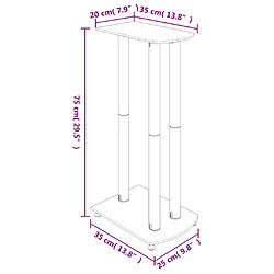 vidaXL Supports de haut-parleurs 2 pcs noir verre trempé 3 piliers pas cher