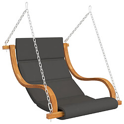 Avis vidaXL Chaise balançoire avec coussin bois d'épicéa avec finition teck