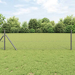 vidaXL Clôture hexagonale Gris 0,4 x 25 m PVC 