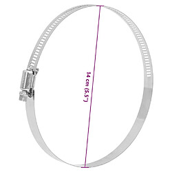 vidaXL Colliers de serrage 6 pcs 91-140 mm acier inoxydable 304 pas cher