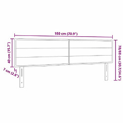 vidaXL Tête de lit Crème 180 cm tissu pas cher