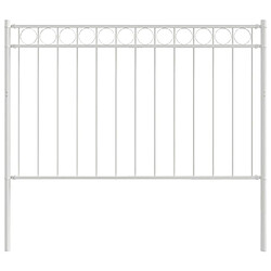 vidaXL Élément de clôture Blanc 170 x 130 cm Acier