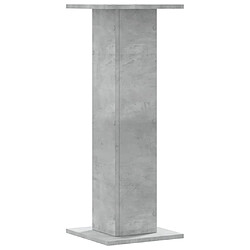Acheter vidaXL Supports de haut-parleurs 2 pcs gris béton bois d'ingénierie
