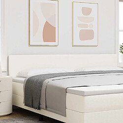 vidaXL Tête de lit Crème 200 cm Tissu en velours côtelé