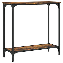 vidaXL Table console chêne fumé 75x30,5x75 cm bois d'ingénierie