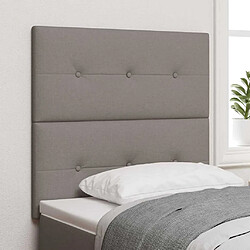 vidaXL Tête de lit LED avec bandes LED Taupe 90 cm tissu