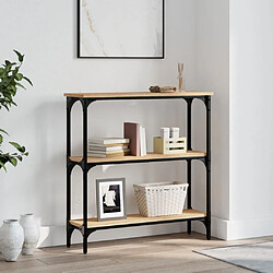 vidaXL Table console Chêne Sonoma 75x22,5x75 cm Bois d'ingénierie