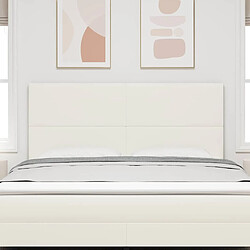 Avis vidaXL Tête de lit Crème 180 cm Tissu en velours côtelé