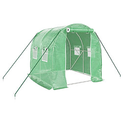 vidaXL Serre avec cadre en acier vert 4 m² 2x2x2 m