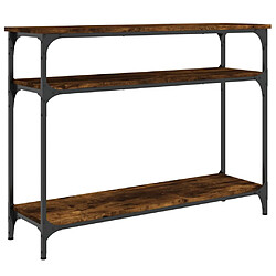 vidaXL Table console chêne fumé 100x29x75 cm bois d'ingénierie