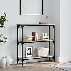 vidaXL Table console sonoma gris 75x22,5x75 cm bois d'ingénierie