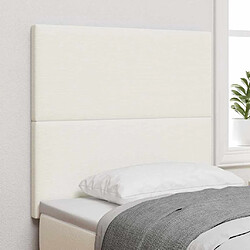 vidaXL Tête de lit Crème 100 cm Tissu en velours côtelé