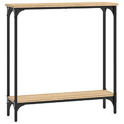 vidaXL Table console Chêne Sonoma 75x22,5x75 cm Bois d'ingénierie