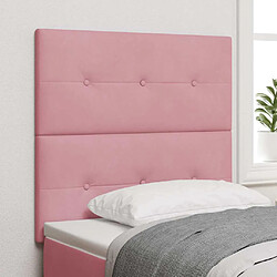 vidaXL Tête de lit Rose 90 cm Velours