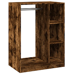 vidaXL Garde-robe chêne fumé 77x48x102 cm bois d'ingénierie