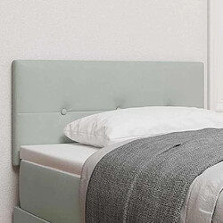 vidaXL Tête de lit Gris clair 90 cm Velours
