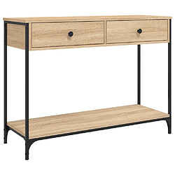vidaXL Table console chêne sonoma 100x34,5x75 cm bois d'ingénierie