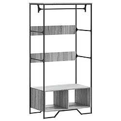 vidaXL Armoire sonoma gris 90x50x180 cm bois d'ingénierie