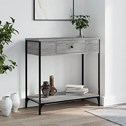vidaXL Table console sonoma gris 75x34,5x75 cm bois d'ingénierie