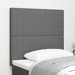 vidaXL Tête de lit Gris clair 90 cm Tissu en velours côtelé