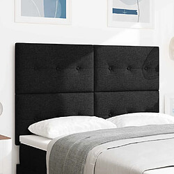 vidaXL Tête de lit réglable en hauteur Noir 160 cm tissu