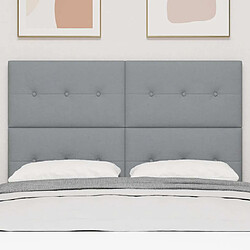 Avis vidaXL Tête de lit réglable en hauteur Gris clair 160 cm tissu