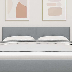 Avis vidaXL Tête de lit réglable en hauteur Gris clair 160 cm tissu