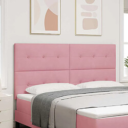 vidaXL Tête de lit Rose 180 cm Velours