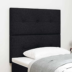 vidaXL Tête de lit réglable en hauteur Noir 90 cm tissu
