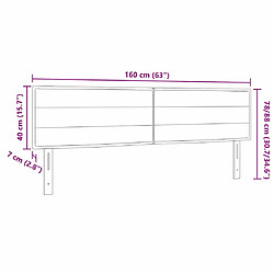 vidaXL Tête de lit Bleu 160 cm tissu pas cher