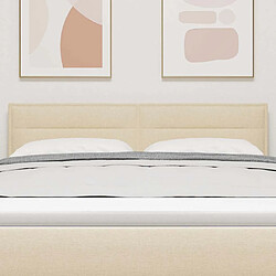 Avis vidaXL Tête de lit Crème 160 cm tissu