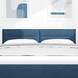 Avis vidaXL Tête de lit Bleu 160 cm tissu