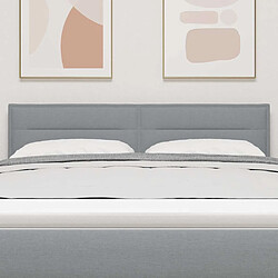 Avis vidaXL Tête de lit Gris clair 160 cm tissu
