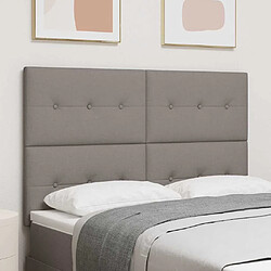 vidaXL Tête de lit réglable en hauteur Taupe 160 cm tissu