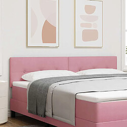 vidaXL Tête de lit Rose 180 cm Velours