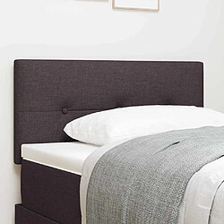 vidaXL Tête de lit réglable en hauteur Marron foncé 90 cm tissu