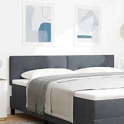 vidaXL Tête de lit Gris foncé 180 cm Velours