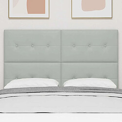 Avis vidaXL Tête de lit Gris clair 160 cm Velours