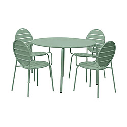 Mes ensemble table jardin 4 places - Vert