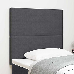 vidaXL Tête de lit Gris foncé 90 cm Tissu en velours côtelé