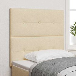 vidaXL Tête de lit réglable en hauteur Crème 100 cm tissu