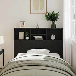 vidaXL Cabinet de Tête de Lit Chêne noir 120 x 19 x 103,5 cm