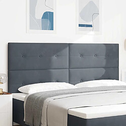 vidaXL Tête de lit Gris foncé 200 cm Velours
