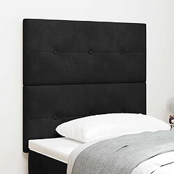 vidaXL Tête de lit Noir 90 cm Velours