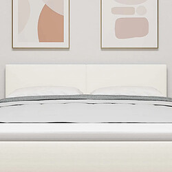 Avis vidaXL Tête de lit Crème 160 cm Tissu en velours côtelé