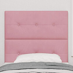 Avis vidaXL Tête de lit LED avec bandes LED Rose 90 cm Velours