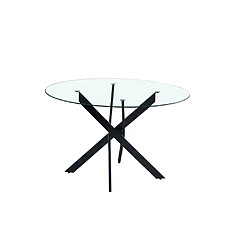 Homy france Table à manger ronde Jessica - Transparent