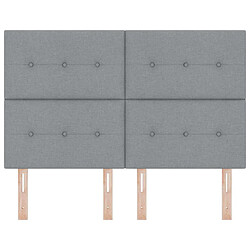 Acheter vidaXL Tête de lit réglable en hauteur Gris clair 160 cm tissu